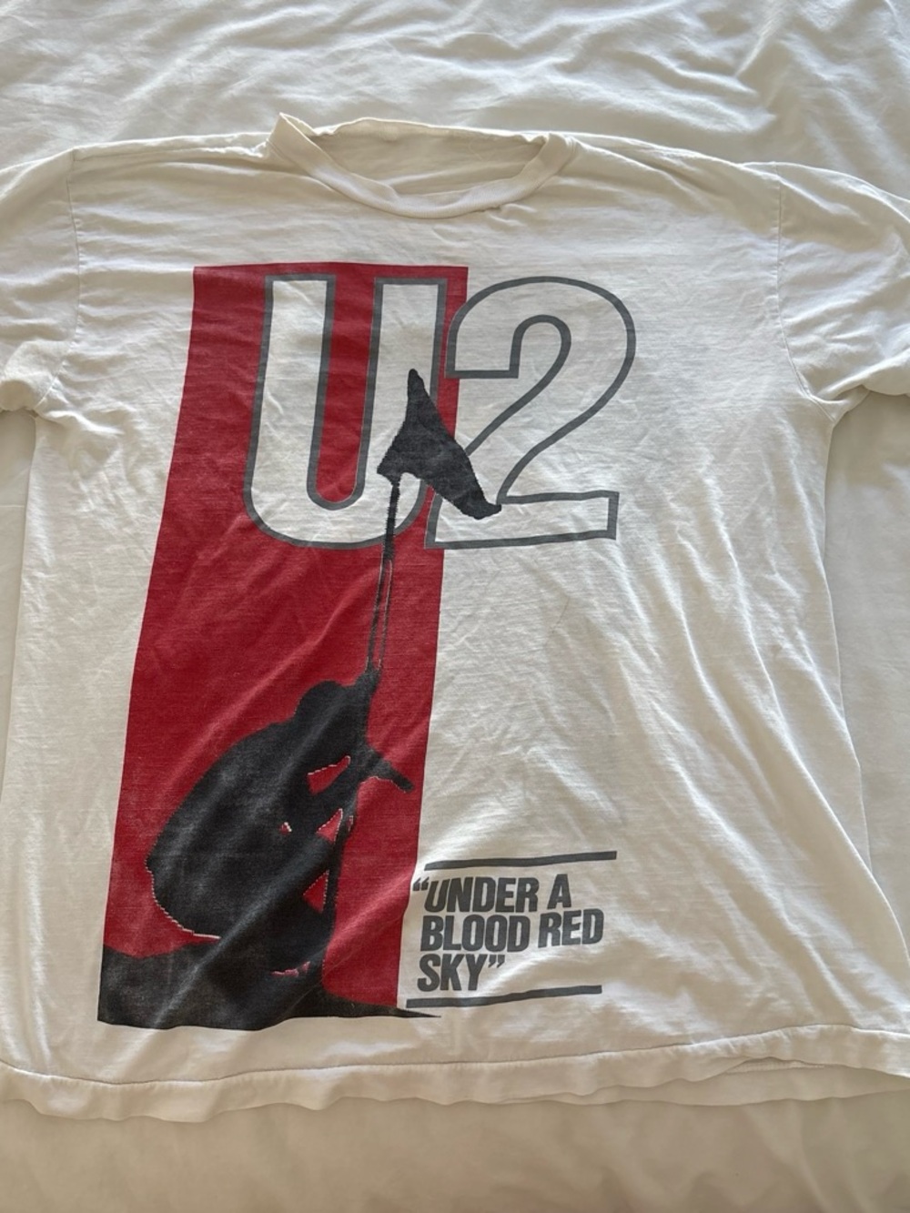 "Under a Blood Red Sky" White Graphic Tee